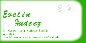 evelin hudecz business card